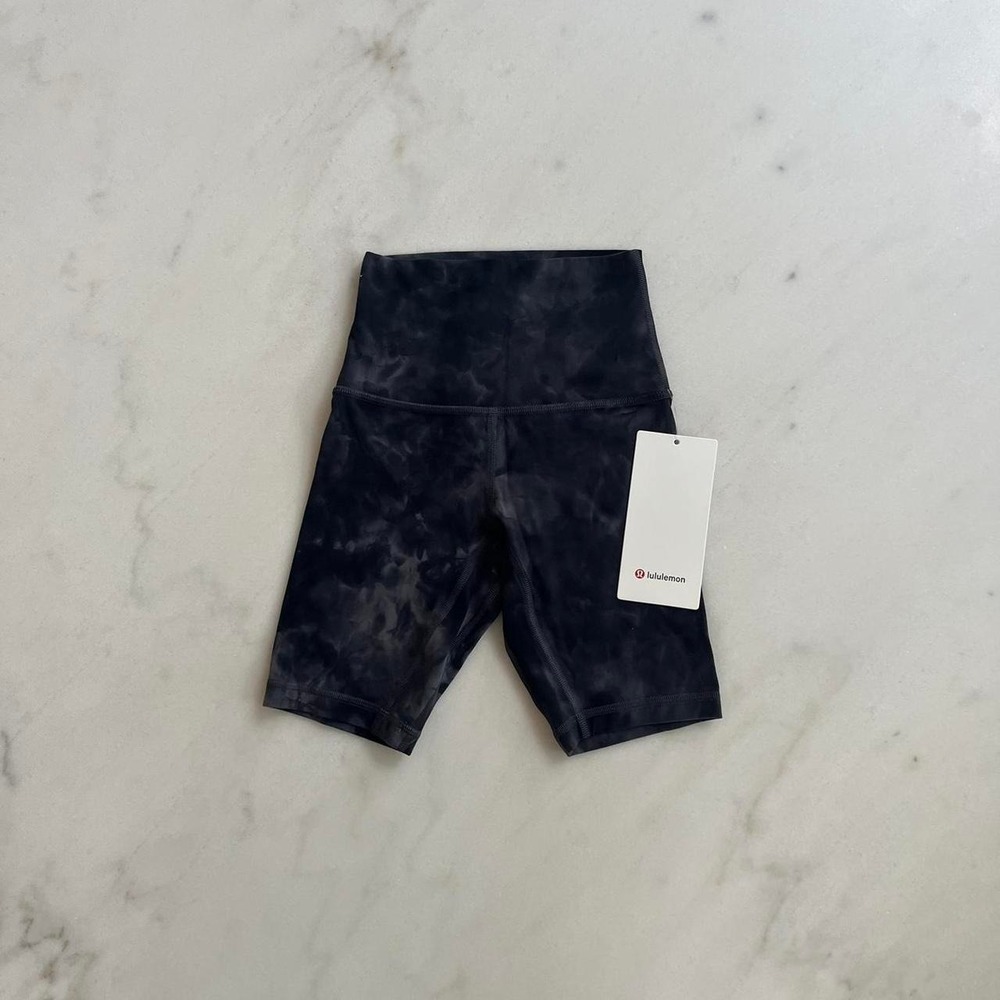 Lululemon Align High Rise Short 8 Diamond Dye Graphite Grey Bronze Green Size 0
